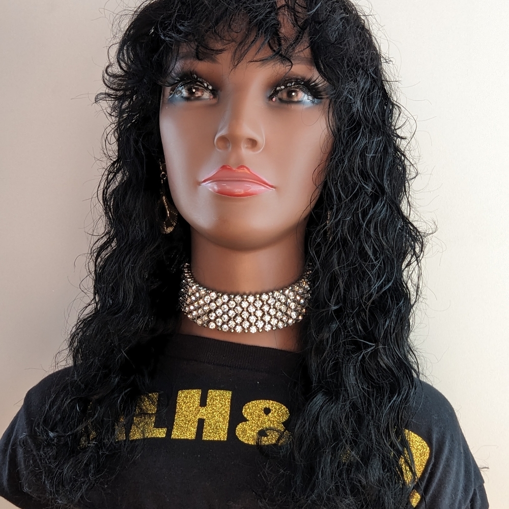 Human hair wet and wavy